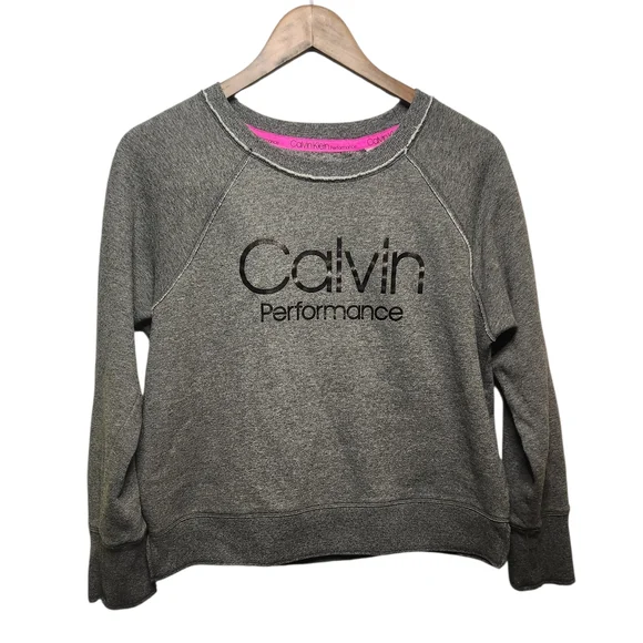 Calvin Performance Gray Sweatshirt - Picture 1 of 7